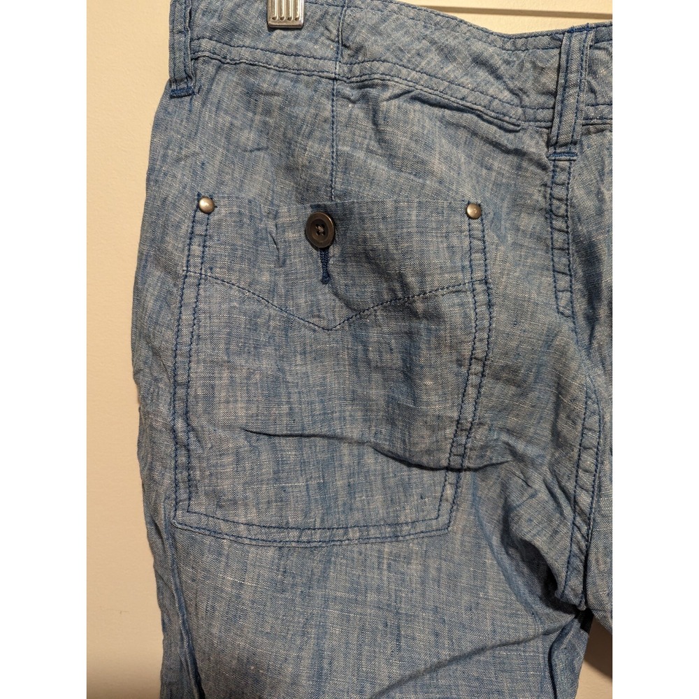 TOAD & CO Horny‎ Toad Linen Lithe Capri Pants Blue Women's Size 6 - Picture 5 of 6